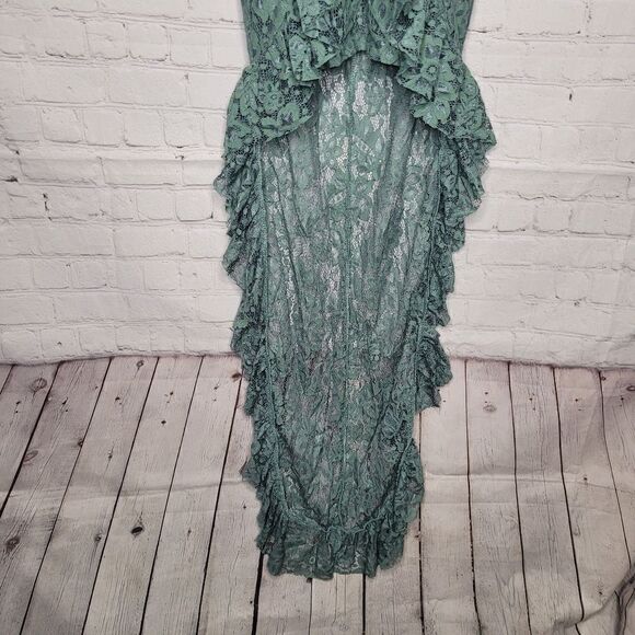 Women's Floral Lace High Low Tail Dress 2XL - Picture 3 of 5
